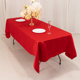 60x102inch red Seamless Lamour Satin Rectangle Tablecloth