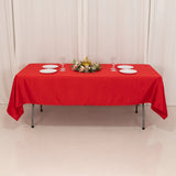 60x102inch red Seamless Lamour Satin Rectangle Tablecloth