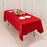 60x102inch red Seamless Lamour Satin Rectangle Tablecloth