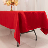 60x102inch red Seamless Lamour Satin Rectangle Tablecloth