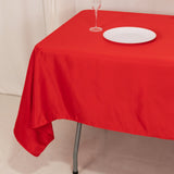 60x102inch red Seamless Lamour Satin Rectangle Tablecloth