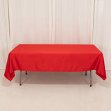 60x102inch red Seamless Lamour Satin Rectangle Tablecloth