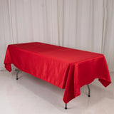 60"x102" Red Lamour Satin Rectangle Tablecloth