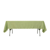 60x102inch Sage Green Seamless Lamour Satin Rectangle Tablecloth