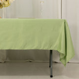 60x102inch Sage Green Seamless Lamour Satin Rectangle Tablecloth