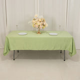 60x102inch Sage Green Seamless Lamour Satin Rectangle Tablecloth