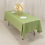 60x102inch Sage Green Seamless Lamour Satin Rectangle Tablecloth