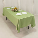 60x102inch Sage Green Seamless Lamour Satin Rectangle Tablecloth