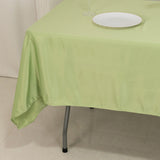 60x102inch Sage Green Seamless Lamour Satin Rectangle Tablecloth