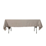 60x102inch Silver Seamless Lamour Satin Rectangle Tablecloth