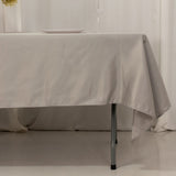 60x102inch Silver Seamless Lamour Satin Rectangle Tablecloth