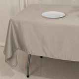 60x102inch Silver Seamless Lamour Satin Rectangle Tablecloth