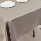 60x102inch Silver Seamless Lamour Satin Rectangle Tablecloth