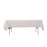 60x102inch white Seamless Lamour Satin Rectangle Tablecloth