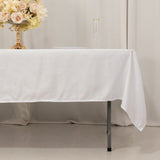 60x102inch white Seamless Lamour Satin Rectangle Tablecloth