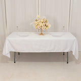 60x102inch white Seamless Lamour Satin Rectangle Tablecloth