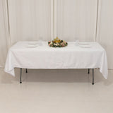 60x102inch white Seamless Lamour Satin Rectangle Tablecloth