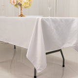 60x102inch white Seamless Lamour Satin Rectangle Tablecloth