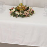 60x102inch white Seamless Lamour Satin Rectangle Tablecloth