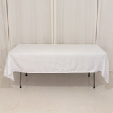 60x102inch white Seamless Lamour Satin Rectangle Tablecloth