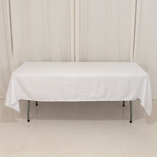 <h3 style="margin-left:0px;"><strong>Sophisticated White Seamless Lamour Satin Rectangular Tablecloth</strong>