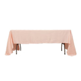 60x126inch Blush Seamless Lamour Satin Rectangle Tablecloth