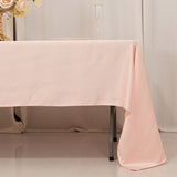 60x126inch Blush Seamless Lamour Satin Rectangle Tablecloth