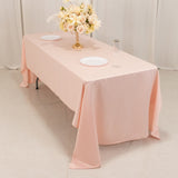 60x126inch Blush Seamless Lamour Satin Rectangle Tablecloth