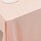 60x126inch Blush Seamless Lamour Satin Rectangle Tablecloth