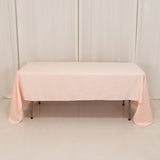 60x126inch Blush Seamless Lamour Satin Rectangle Tablecloth