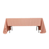 60x126inch dusty rose Seamless Lamour Satin Rectangle Tablecloth