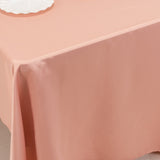 60x126inch dusty rose Seamless Lamour Satin Rectangle Tablecloth