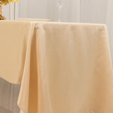 60x126inch Beige Seamless Lamour Satin Rectangle Tablecloth