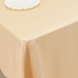 60x126inch Beige Seamless Lamour Satin Rectangle Tablecloth