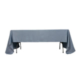 60x126inch Dusty Blue Seamless Lamour Satin Rectangle Tablecloth