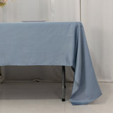 60x126inch Dusty Blue Seamless Lamour Satin Rectangle Tablecloth