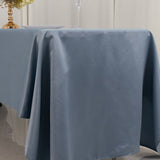 60x126inch Dusty Blue Seamless Lamour Satin Rectangle Tablecloth