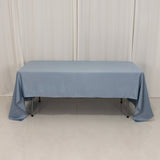 60x126inch Dusty Blue Seamless Lamour Satin Rectangle Tablecloth