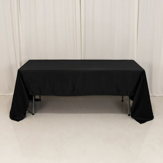 <h3 style="margin-left:0px;"><strong>Seamless Black Lamour Satin Rectangle Tablecloth</strong>