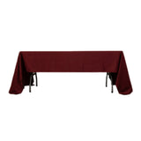 60x126inch Burgundy Seamless Lamour Satin Rectangle Tablecloth