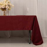 60x126inch Burgundy Seamless Lamour Satin Rectangle Tablecloth