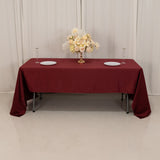 60x126inch Burgundy Seamless Lamour Satin Rectangle Tablecloth