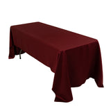 60x126inch Burgundy Seamless Lamour Satin Rectangle Tablecloth