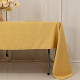 60x126inch Champagne Seamless Lamour Satin Rectangle Tablecloth