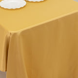 60x126inch Champagne Seamless Lamour Satin Rectangle Tablecloth