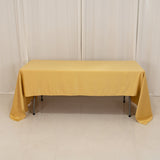 60x126inch Champagne Seamless Lamour Satin Rectangle Tablecloth