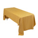 60x126inch Champagne Seamless Lamour Satin Rectangle Tablecloth