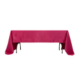 60x126inch fuchsia Seamless Lamour Satin Rectangle Tablecloth