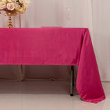 60x126inch fuchsia Seamless Lamour Satin Rectangle Tablecloth