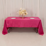 60x126inch fuchsia Seamless Lamour Satin Rectangle Tablecloth